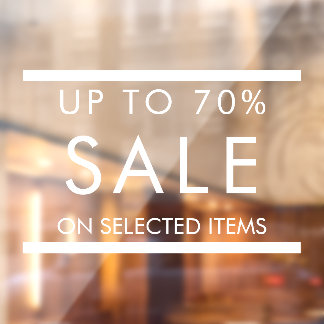 Autocollant Pour Fenêtre Fenêtre Personnalisée Tous les textes modifiables 