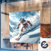 Autocollant Pour Fenêtre Fermeture de la fenêtre de ski (Fenêtre de café)