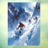 Autocollant Pour Fenêtre Fermeture de la fenêtre de ski (Feuille 3)