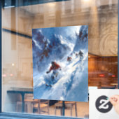 Autocollant Pour Fenêtre Fermeture de la fenêtre de ski (Fenêtre de café)