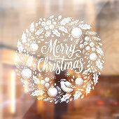 Autocollant Pour Fenêtre Festif 'Joyeux Noël' Chalkboard Wreath Cling (Feuille 2)