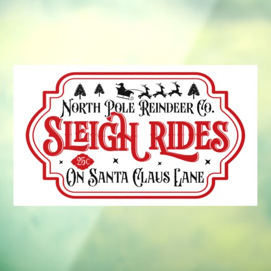 Autocollant Pour Fenêtre Festif Noël Pôle Nord manèges (Feuille 3)