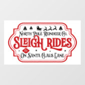 Autocollant Pour Fenêtre Festif Noël Pôle Nord manèges (Feuille)