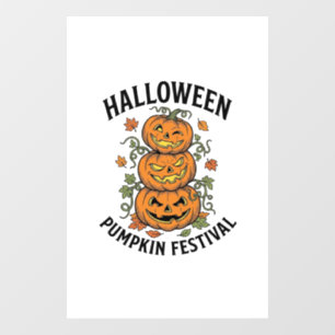 Autocollant Pour Fenêtre Festival de citrouilles d'Halloween Jack O Lantern