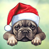 Autocollant Pour Fenêtre Festive Noël Français Bulldog Cling (Feuille 3)