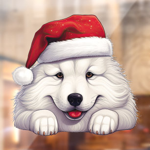Autocollant Pour Fenêtre Festive Noël Samoyé Cling de fenêtre