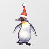 Autocollant Pour Fenêtre Festive Penguin Clou fenêtre de Noël (Feuille)