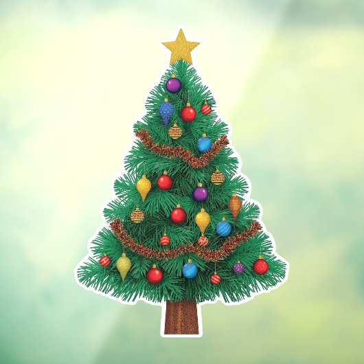 Autocollant Pour Fenêtre Festive & Reusable Christmas Tree Window Cling (Feuille 3)