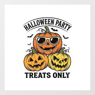 Autocollant Pour Fenêtre Fête de citrouille d'Halloween Vintage Jack O Lant