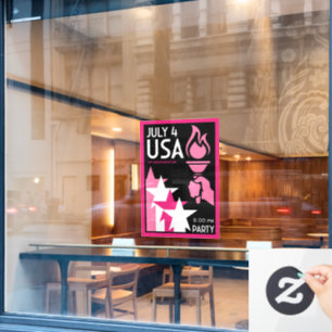 Autocollant Pour Fenêtre Fête de l'Indépendance gay