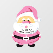 Autocollant Pour Fenêtre Fête de Noël du Père Noël rose (Feuille)