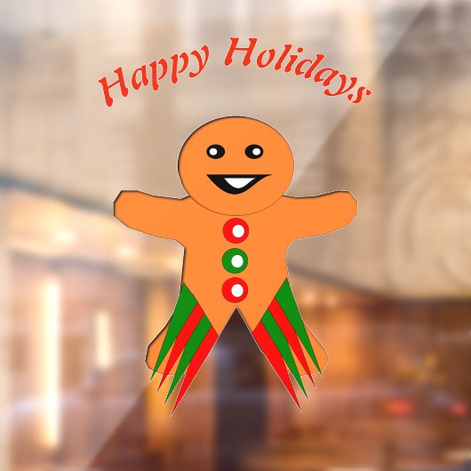 Autocollant Pour Fenêtre Fête de Noël Gingpain homme Personnalisé (Feuille 2)