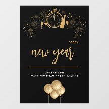 Fête du Nouvel An élégante et moderne sur fenêtre