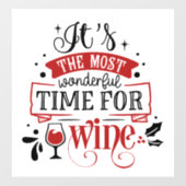 Autocollant Pour Fenêtre fête Noël Vacances bar à vin (Feuille)