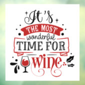 Autocollant Pour Fenêtre fête Noël Vacances bar à vin (Feuille 3)