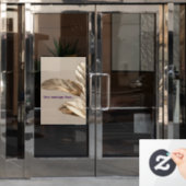 Autocollant Pour Fenêtre Feuille d'or élégante (Porte de bureau)