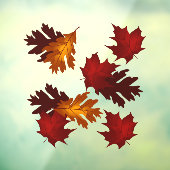 Autocollant Pour Fenêtre Feuilles d'automne Clou de fenêtre en vinyle (Feuille 3)