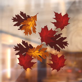 Autocollant Pour Fenêtre Feuilles d'automne Clou de fenêtre en vinyle (Feuille 2)