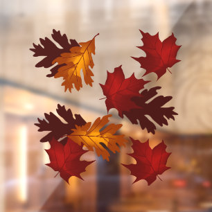 Autocollant Pour Fenêtre Feuilles d'automne Clou de fenêtre en vinyle