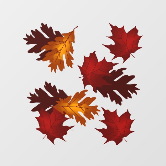 Autocollant Pour Fenêtre Feuilles d'automne Clou de fenêtre en vinyle (Feuille)