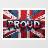 Autocollant Pour Fenêtre Fier d'être britannique (Feuille)