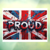 Autocollant Pour Fenêtre Fier d'être britannique (Feuille 3)