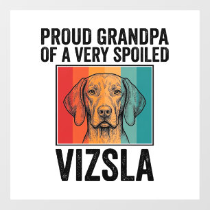 Autocollant Pour Fenêtre Fier grand-père Vizsla conception vintage amateur