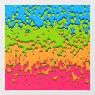 Autocollant Pour Fenêtre Fière de Groovy Rétro Bubbly Trippy Funky Panroman