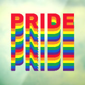 Autocollant Pour Fenêtre Fierté couleurs arc-en-ciel lgbt lgbtq rétro cool (Feuille 3)