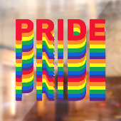 Autocollant Pour Fenêtre Fierté couleurs arc-en-ciel lgbt lgbtq rétro cool (Feuille 2)