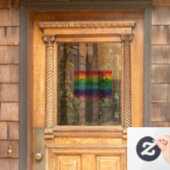 Autocollant Pour Fenêtre Fierté couleurs arc-en-ciel lgbtq lgbt drapeau gay (Porte d'accueil)