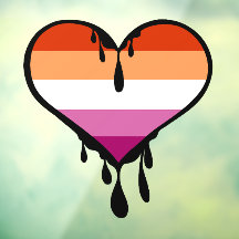 Fierté lesbienne cœur dégoulinant