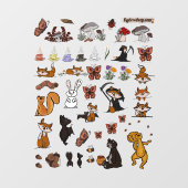 Autocollant Pour Fenêtre figdewdrop characters cut-out inside window cling  (Feuille)