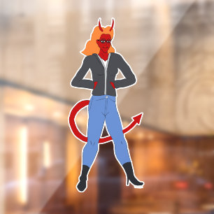 Autocollant Pour Fenêtre fille diable