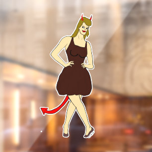 Autocollant Pour Fenêtre fille diable