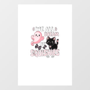 Autocollant Pour Fenêtre Filles Chat Rose Halloween Squishy Nous Rêvons Tou