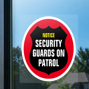 Autocollant Pour Fenêtre Film pancarte de patrouille de garde de sécurité R