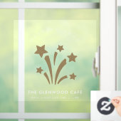 Autocollant Pour Fenêtre Firework Star Gold White Ouverture Bientôt (Maison)