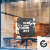 Autocollant Pour Fenêtre Fitness Gym entraînement Bodybuilding Motivation (Fenêtre de café)