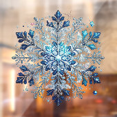 Autocollant Pour Fenêtre Flacons de neige et cristal de glace (Feuille 2)