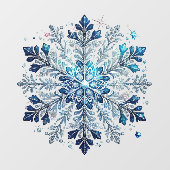 Autocollant Pour Fenêtre Flacons de neige et cristal de glace (Feuille)