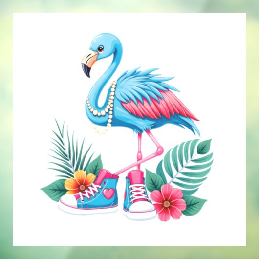 Autocollant Pour Fenêtre Flamant rose Chucks and Pearls Comma La Harris 202 (Feuille 3)