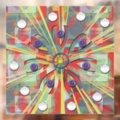 Autocollant Pour Fenêtre Fleur Abstraite (Feuille 2)