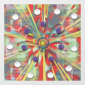 Autocollant Pour Fenêtre Fleur Abstraite (Feuille)