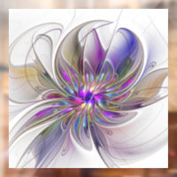 Fleur d'art fractal abstrait énergique et coloré