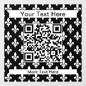 Autocollant Pour Fenêtre Fleur de Lis Motif, française, royale, blanche (Feuille)