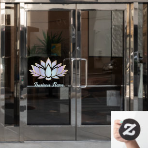 Autocollant Pour Fenêtre fleur de lotus bleu violet