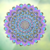 Autocollant Pour Fenêtre Fleur De Vie - Mandala India Style 2 (Feuille 3)