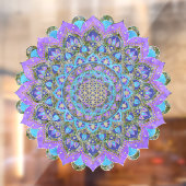 Autocollant Pour Fenêtre Fleur De Vie - Mandala India Style 2 (Feuille 2)