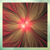 Autocollant Pour Fenêtre Fleur fractale de fansy rouge (Feuille 3)